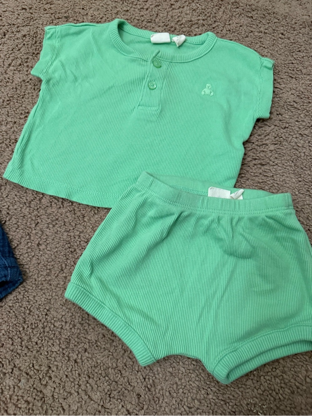 GAP Mint Green Ribbed Two-Piece Set